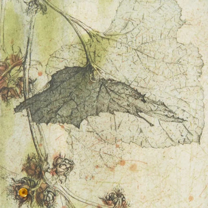 Etching Look Leaves Sympathy Card
