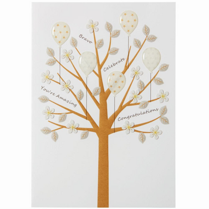 Congrats Tree With Words Congratulations Card