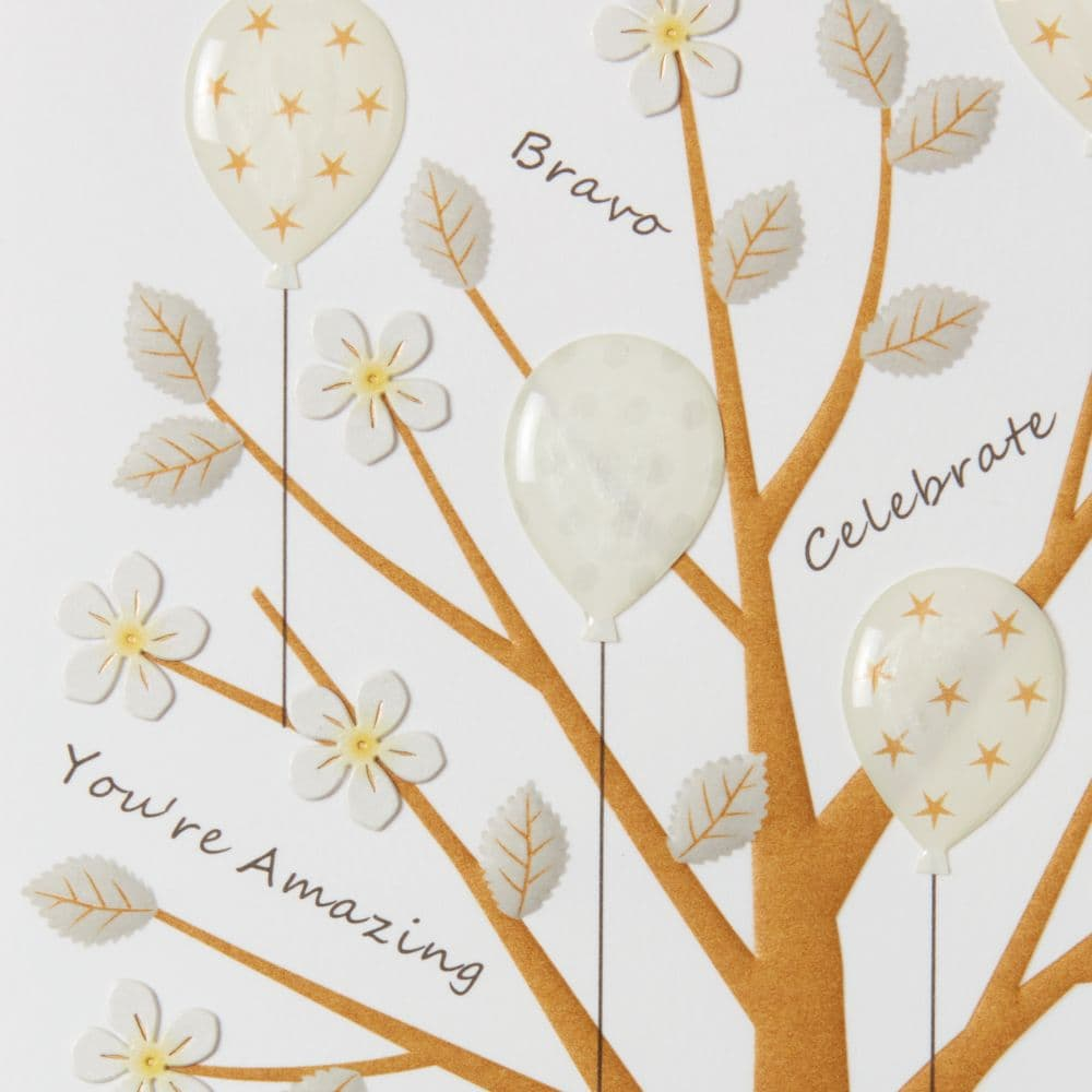 Congrats Tree With Words Congratulations Card