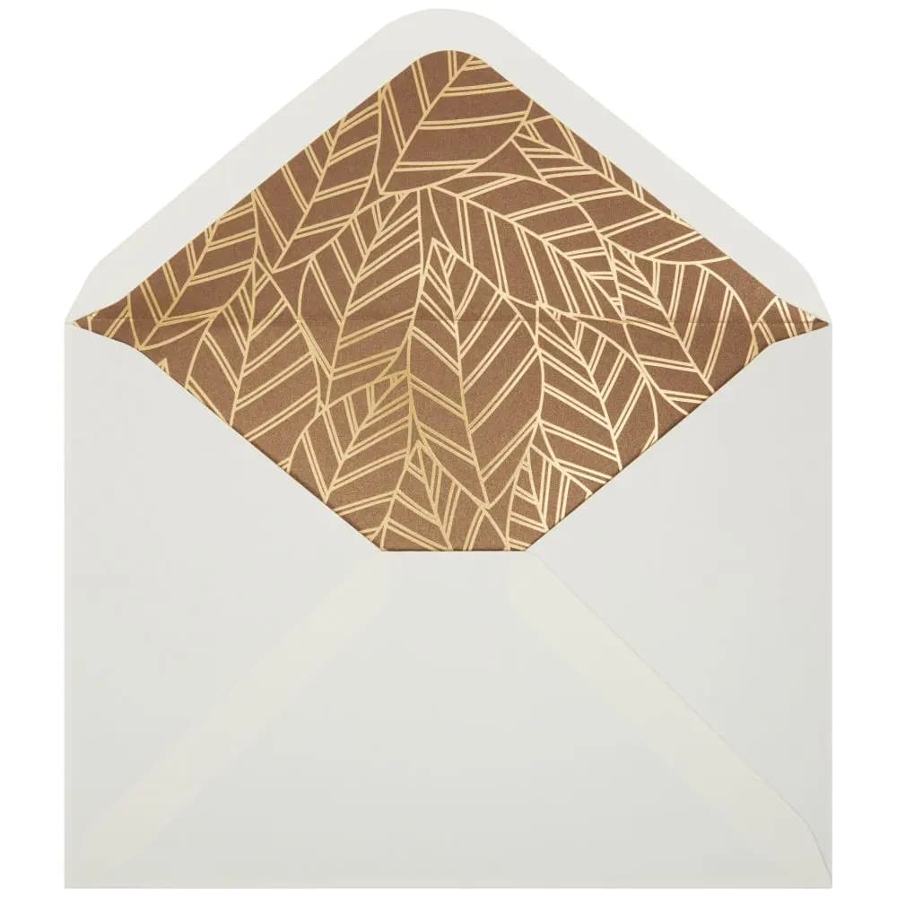 Glitter Leaves Blank Card