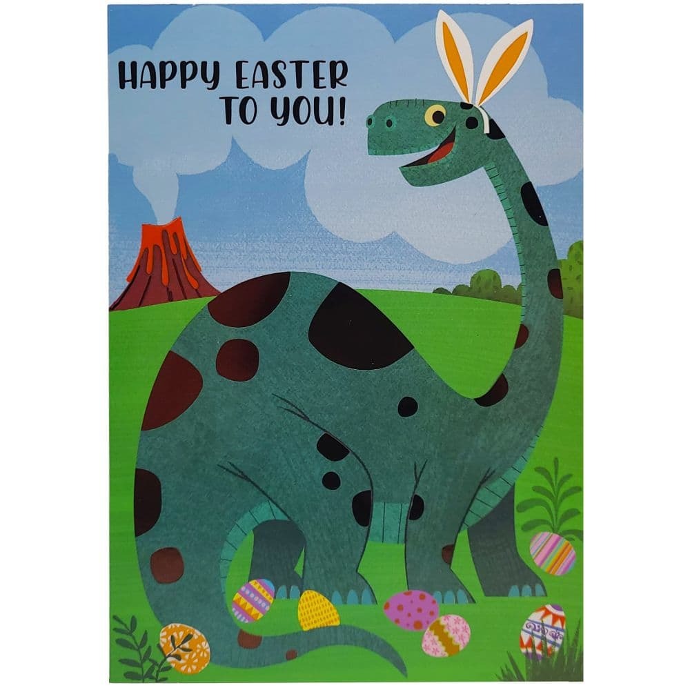 Dino with Bunny Ears Easter Card