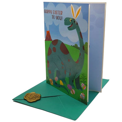 Dino with Bunny Ears Easter Card