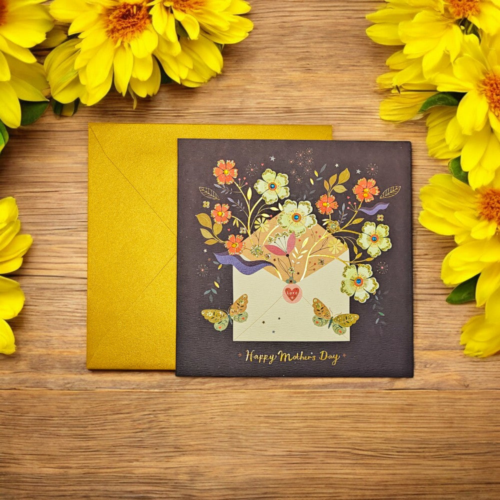 Envelope with Flowers Mother's Day Card