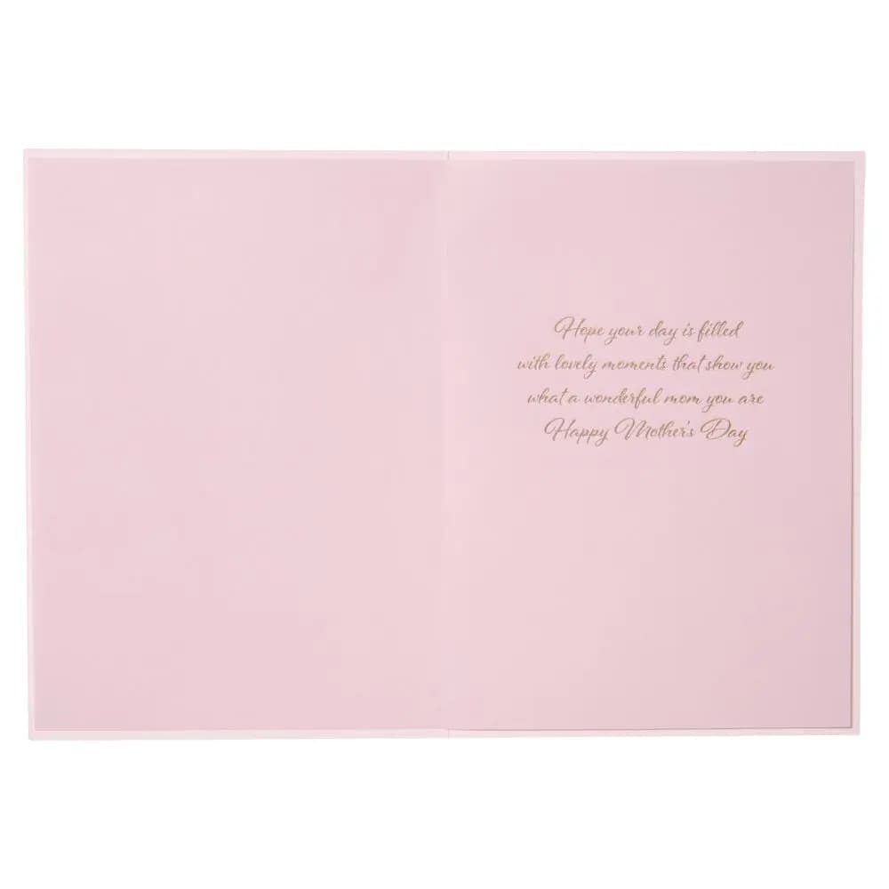 Peony On Gold Mother's Day Card