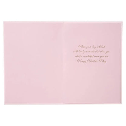 Peony On Gold Mother's Day Card
