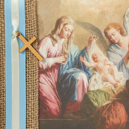 Fine Art Nativity W/Angels Christmas