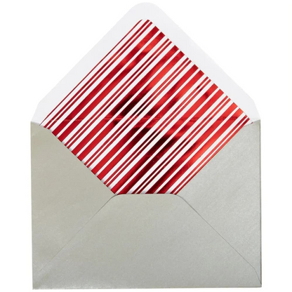 Lenticular Dog And Candy Cane Christmas Card