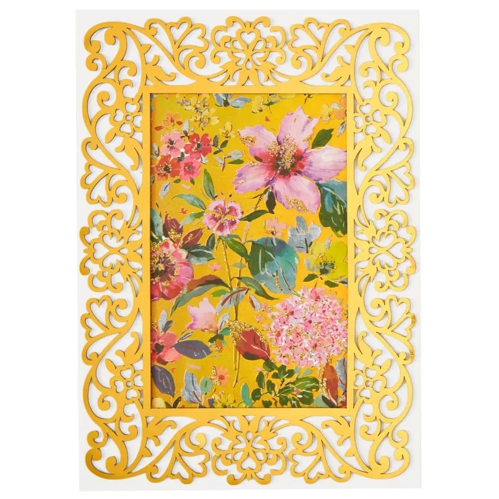 Laser Boarder Growing Flower Collection Birthday Card