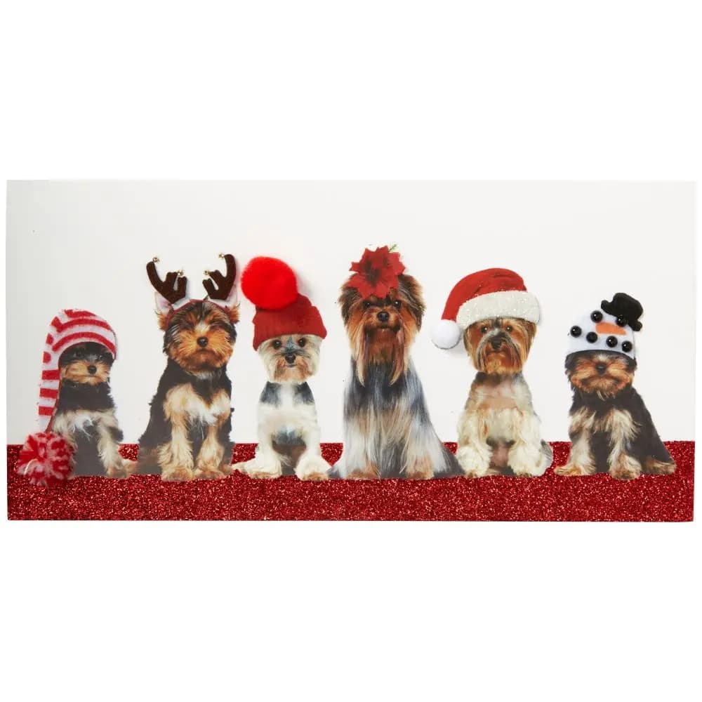 Photo Dogs W/Christmas Hats Christmas