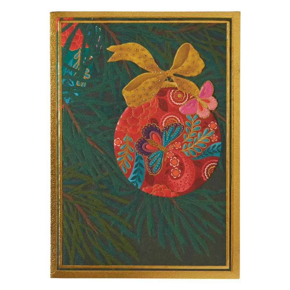 Butterfly Ornament Christmas Card