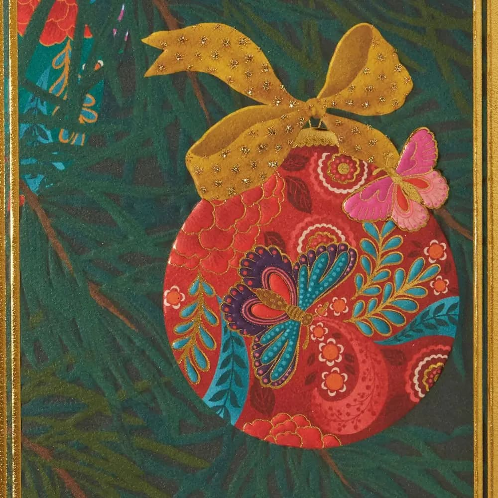 Butterfly Ornament Christmas Card