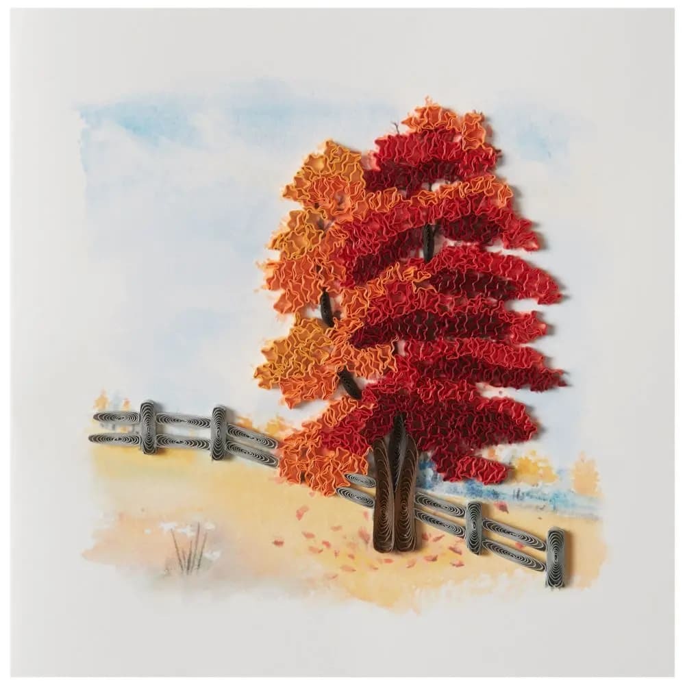 Quilled Fall Tree Thanksgiving Card