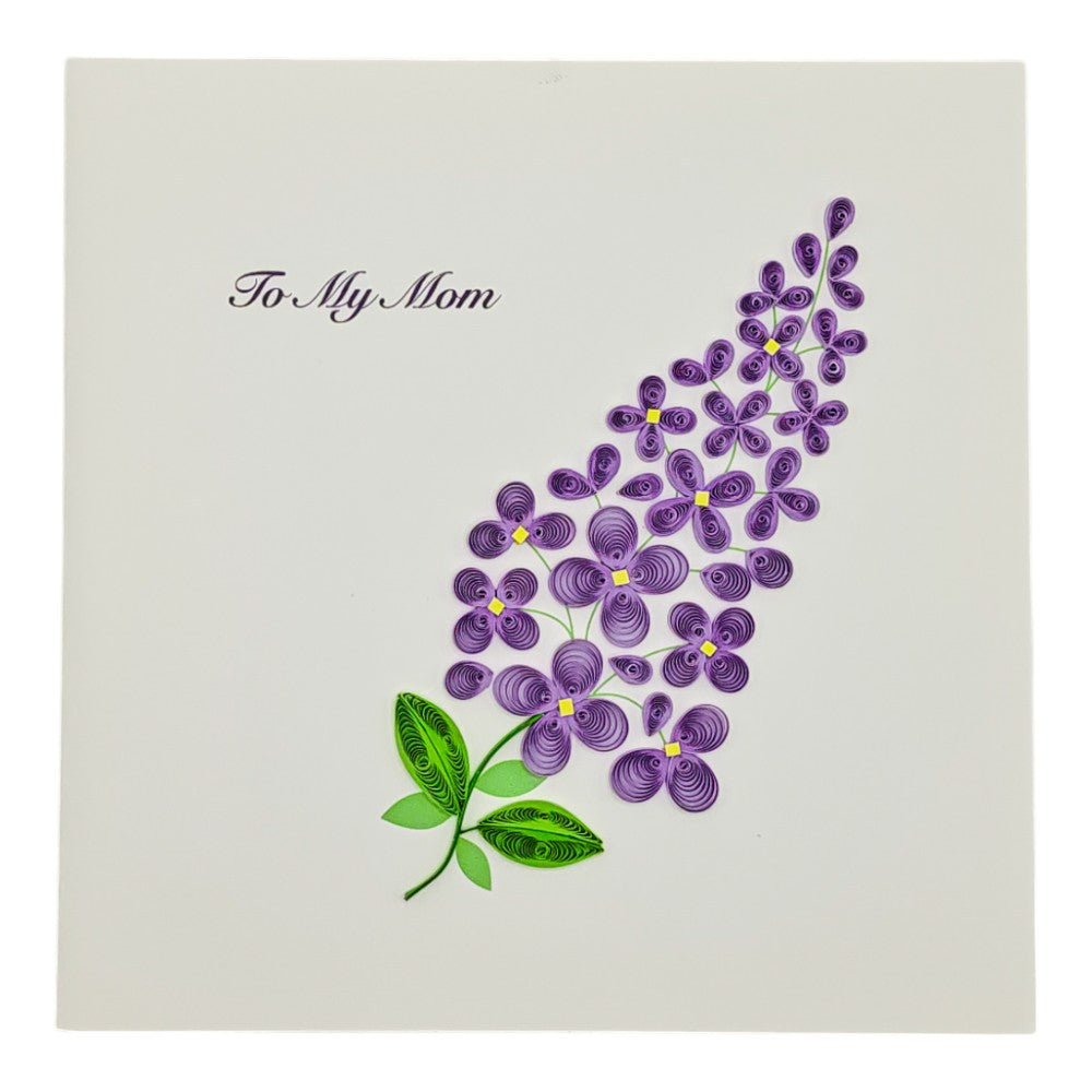 Quilled Purple Bouquet Mothers Day Card