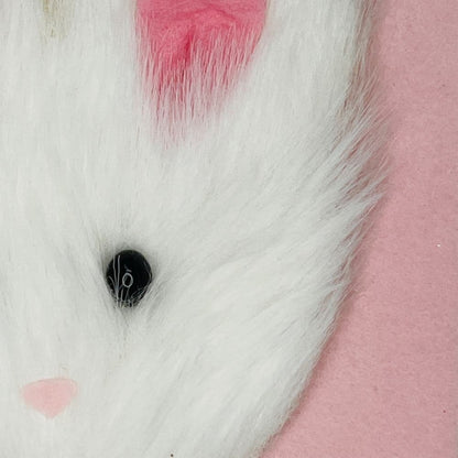 Faux Fur Bunny Head Easter Card