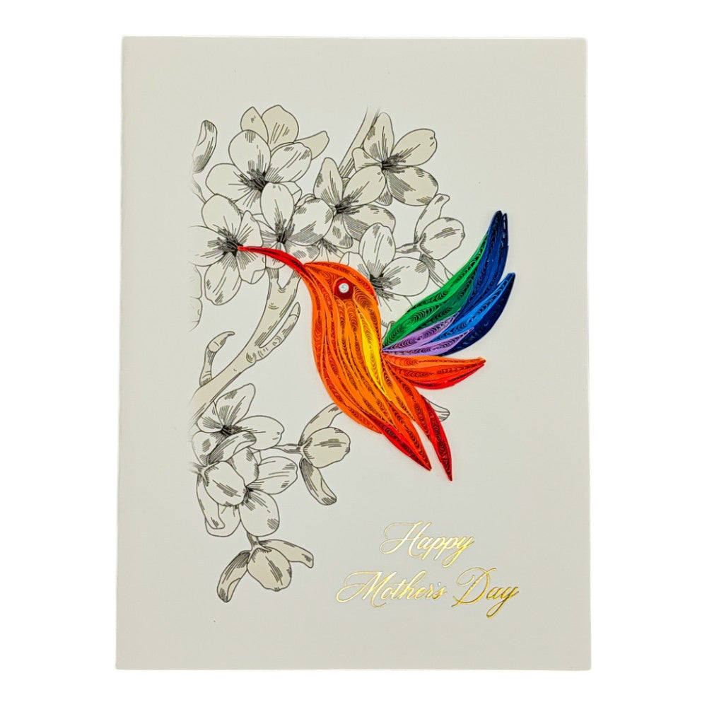 Quilled Hummingbird Mother's Day Card