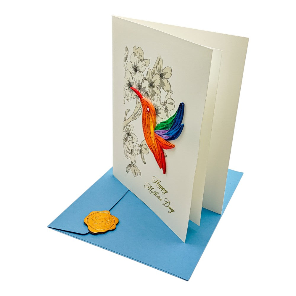 Quilled Hummingbird Mother's Day Card