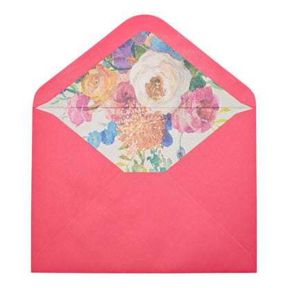 Mom with Bouquet of Flowers Mother's Day Card