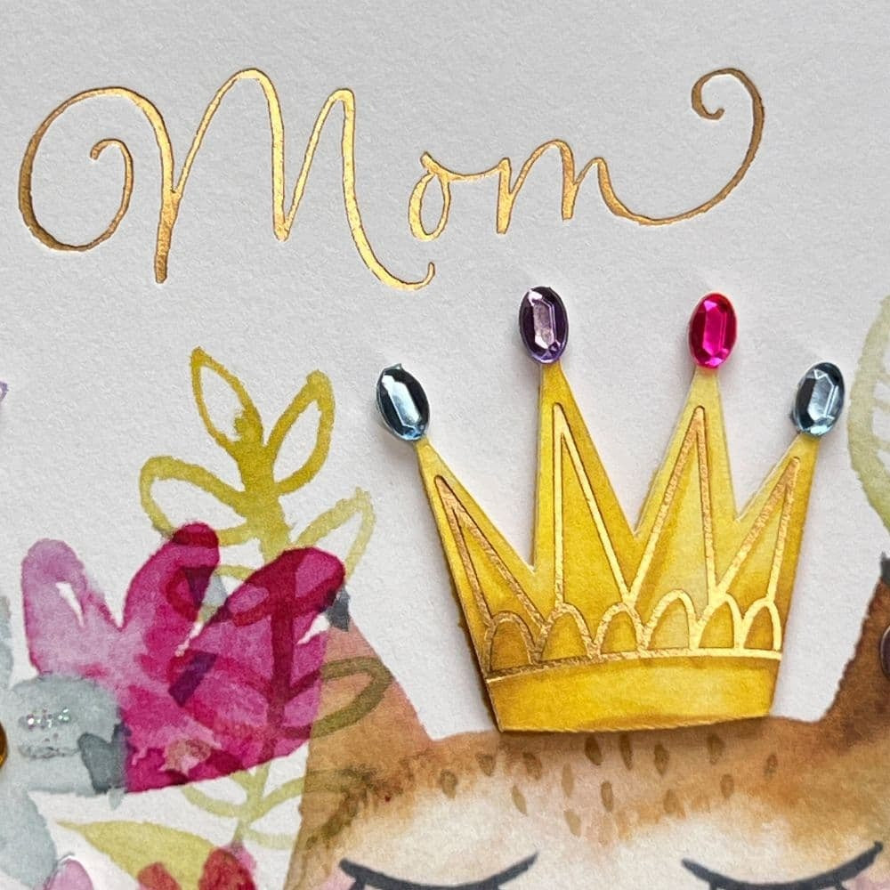 Whimsical Owl In Crown Mother's Day Card