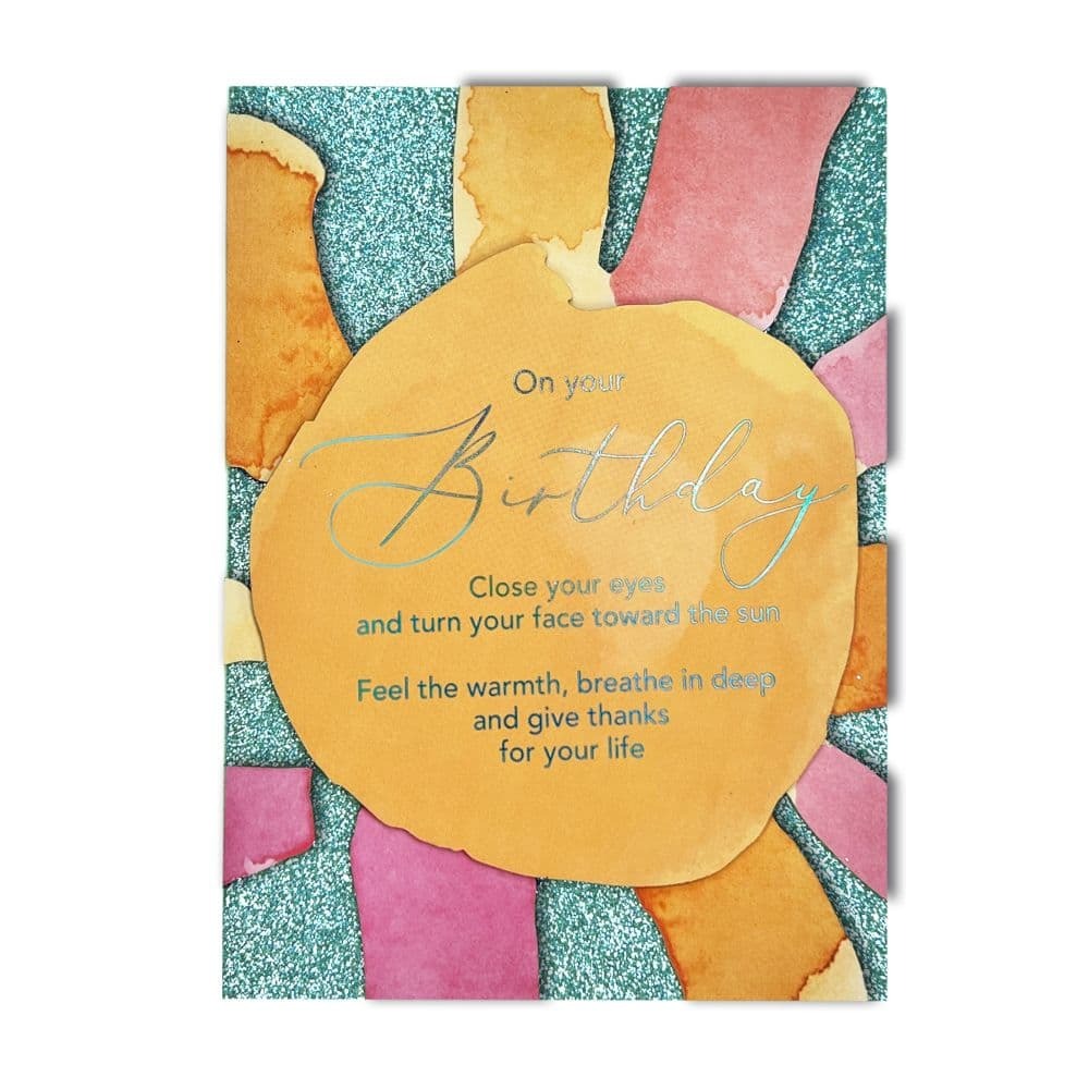 Sun and Lettering Birthday Card