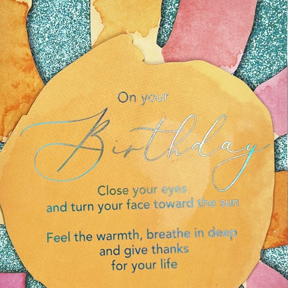 Sun and Lettering Birthday Card