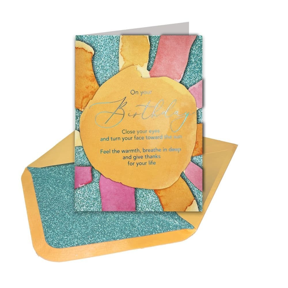 Sun and Lettering Birthday Card