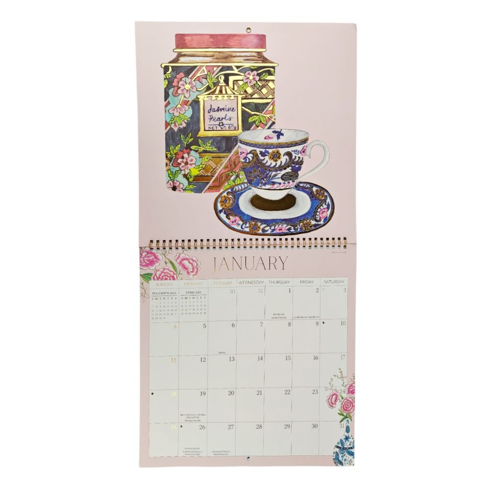 Teacups 2026 Wall Calendar