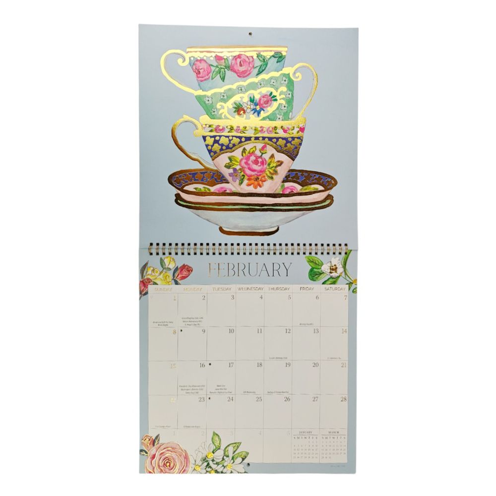 Teacups 2026 Wall Calendar