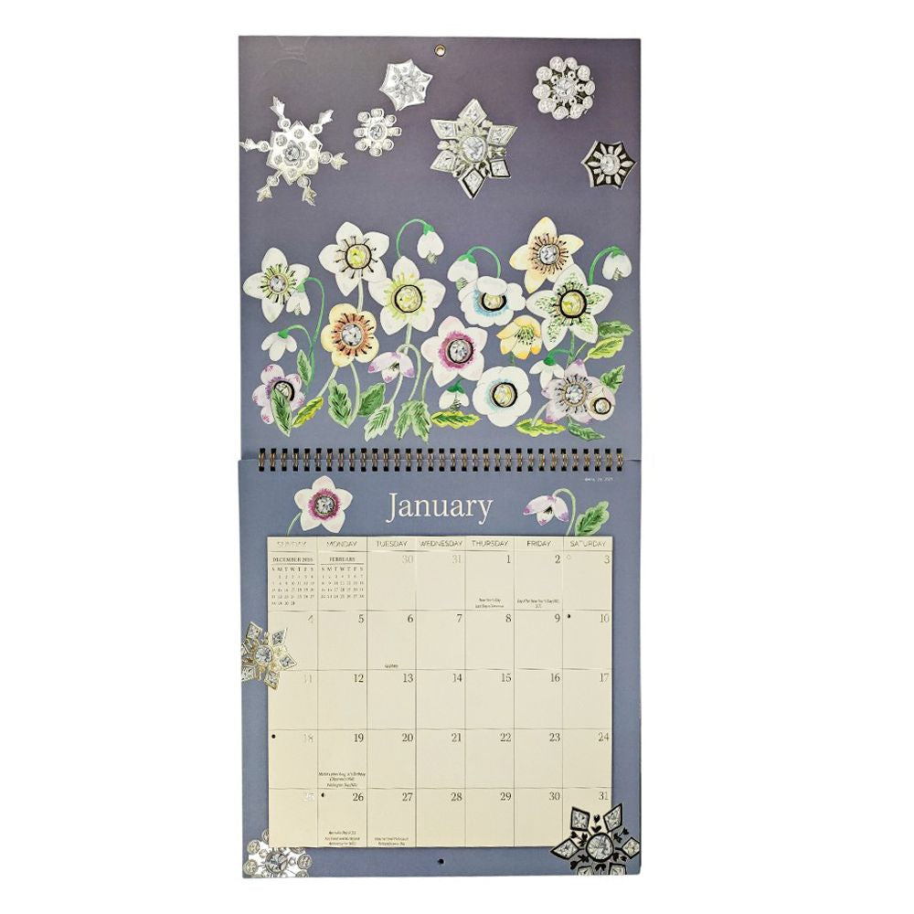 Jeweled Garden 2026 Wall Calendar