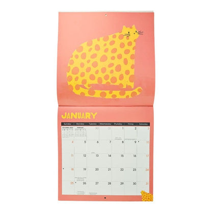 Funky Cats 2026 Wall Calendar
