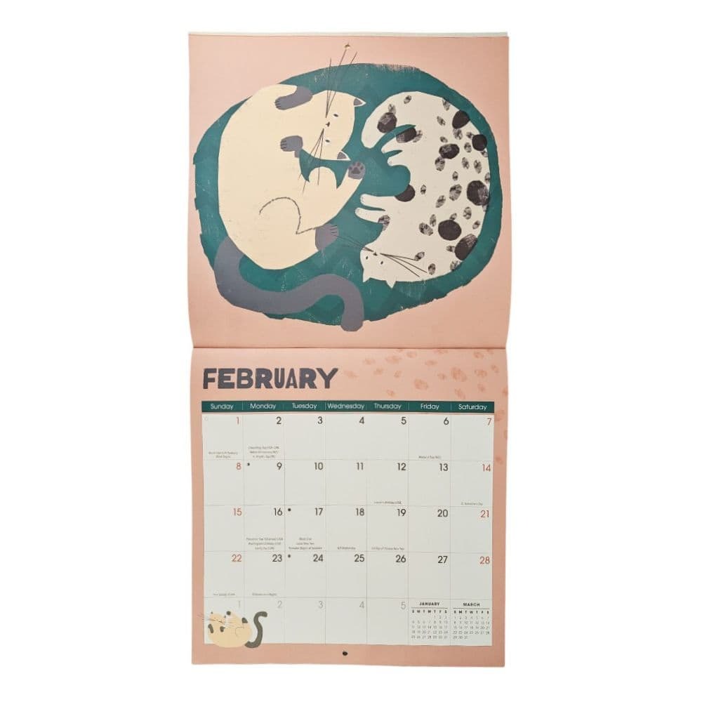 Funky Cats 2026 Wall Calendar