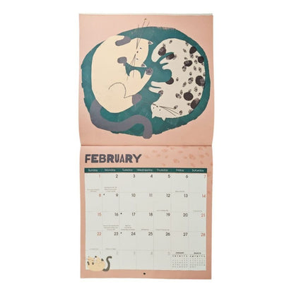 Funky Cats 2026 Wall Calendar