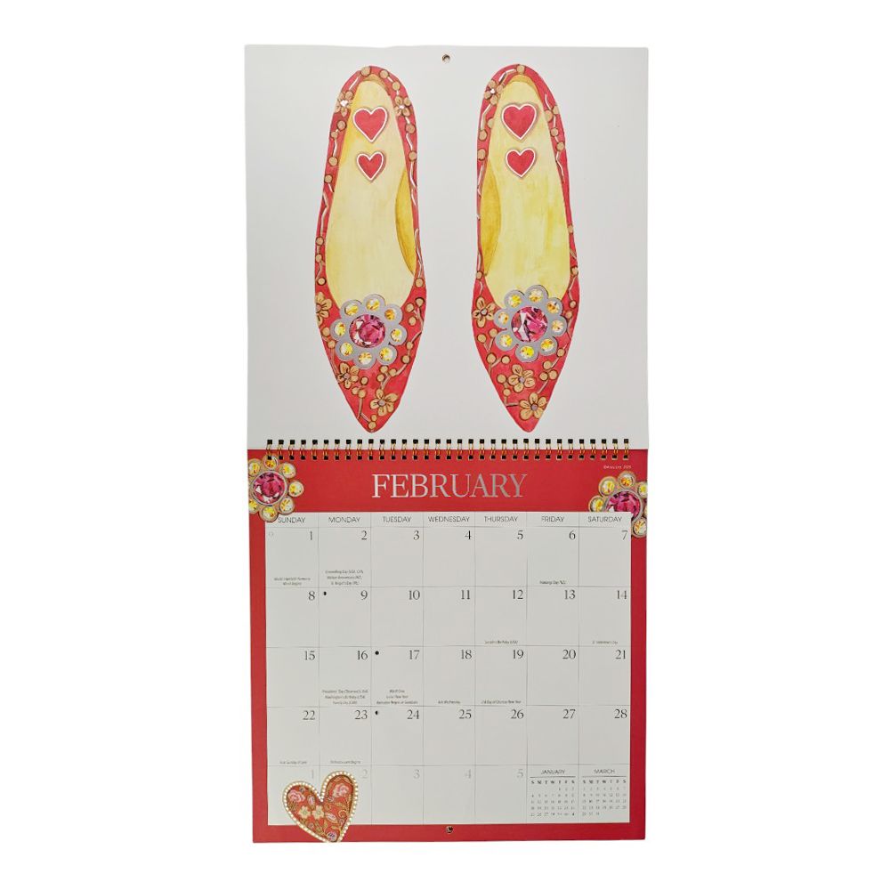 Exquisite Shoes 2026 Wall Calendar