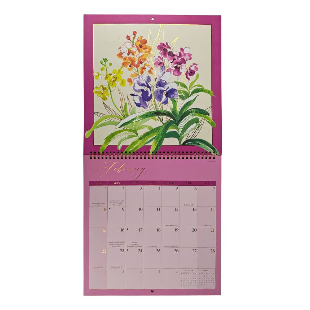 Exotic Orchids 2026 Wall Calendar