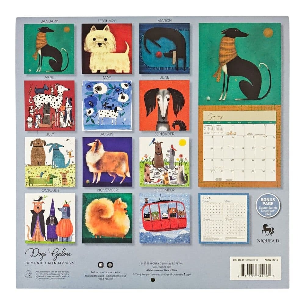 Dogs Galore 2026 Wall Calendar