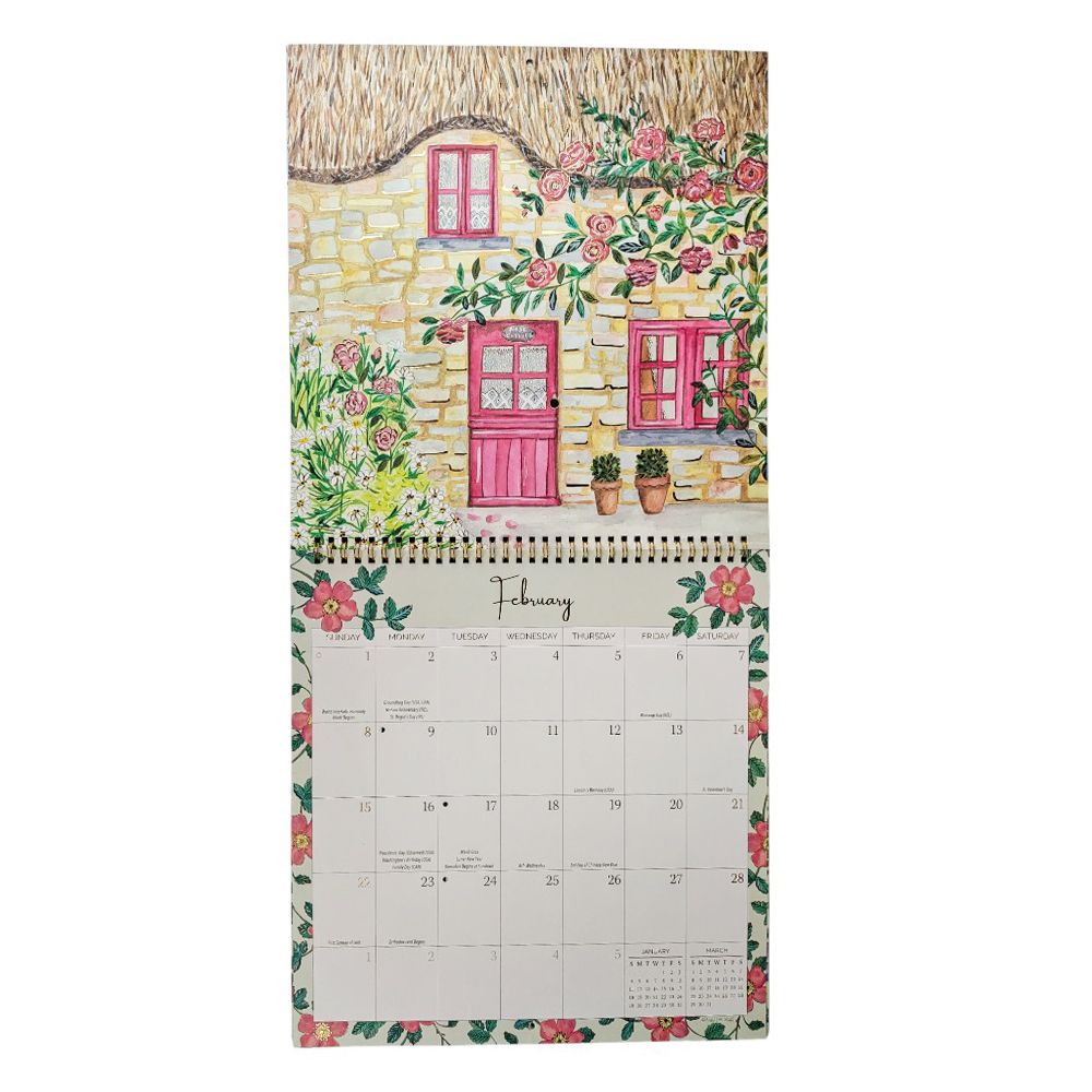 Cozy Cottage 2026 Wall Calendar