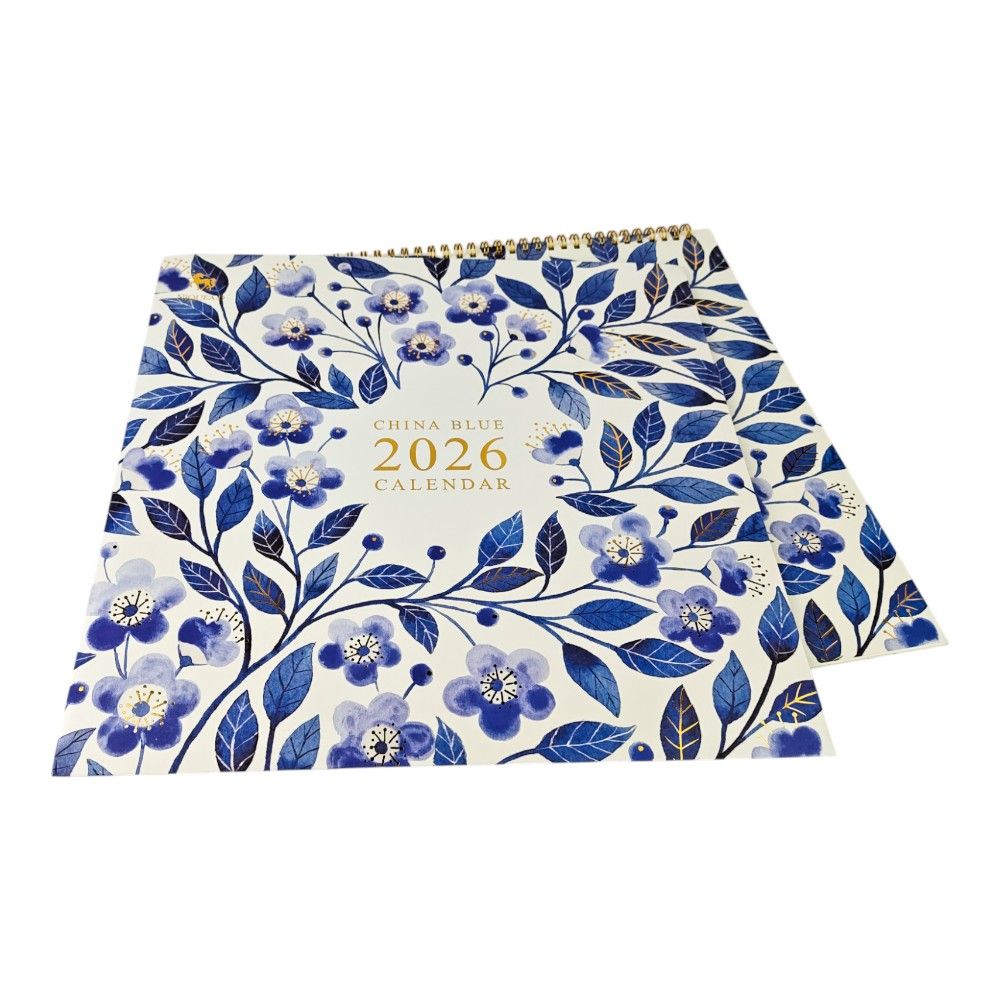 China Blue 2026 Wall Calendar
