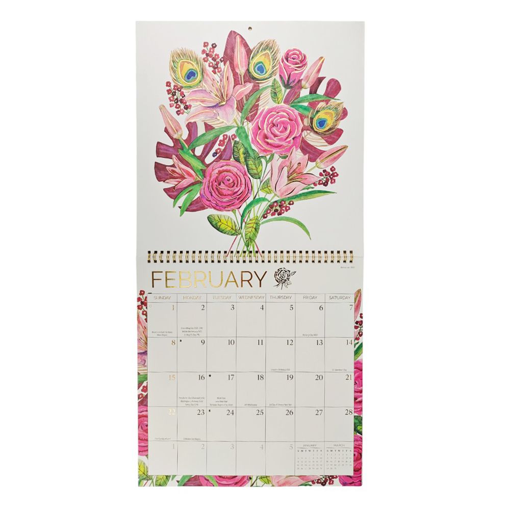 Bouquet 2026 Wall Calendar