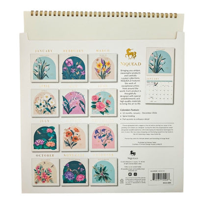 Birth Flowers 2026 Wall Calendar