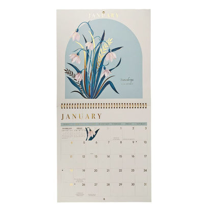Birth Flowers 2026 Wall Calendar