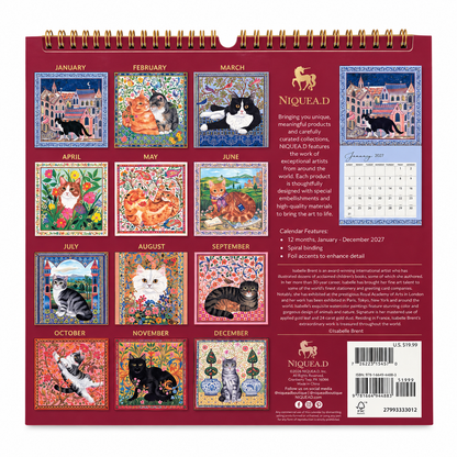 Loving Cats 2027 Spiral Wall Calendar