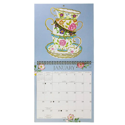 Teacups 2025 Wall Calendar