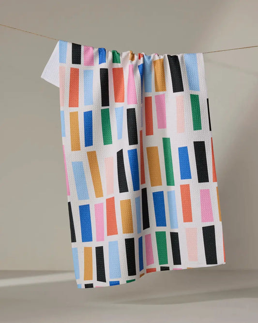 Geometry Bricks Tea Towel
