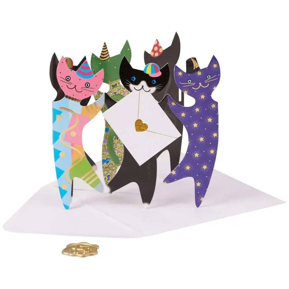 Cats with Party Hats Blank card