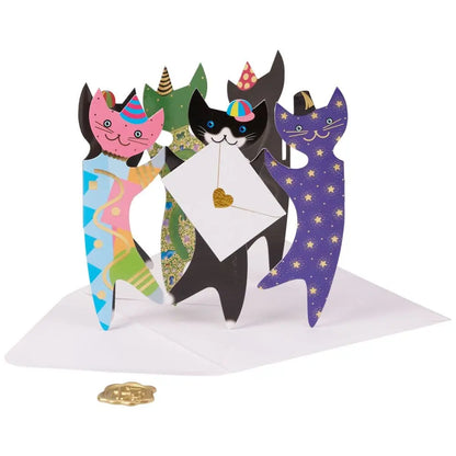 Cats with Party Hats Blank card