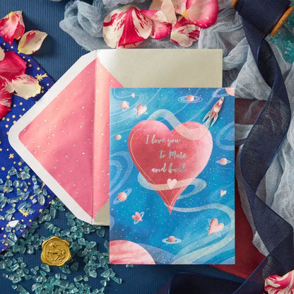 To Mars and Back Valentine's Day Card