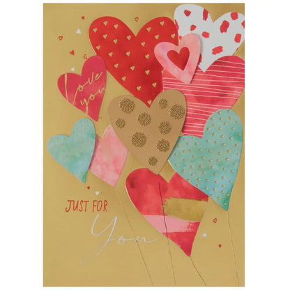 Patterned Hearts Valentine's Day Card