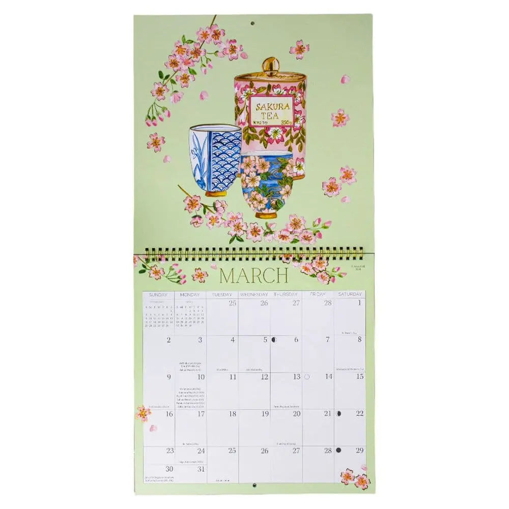 Teacups 2025 Wall Calendar