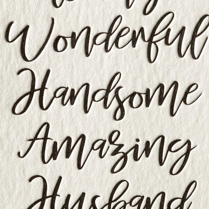 Husband XOXO Valentine's Day Card