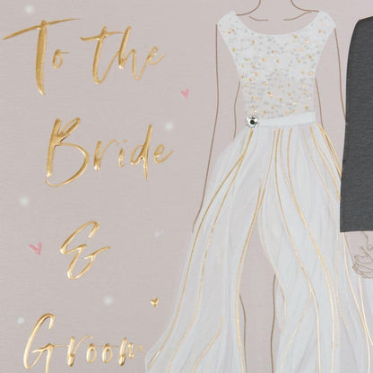 Bride & Groom Outfits Wedding Card