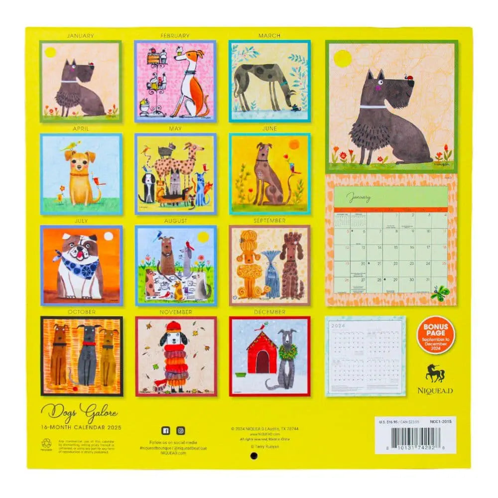 Dogs Galore 2025 Wall Calendar